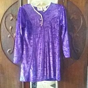 Purple velvet dress